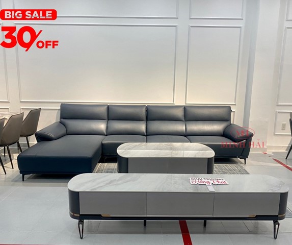 Sofa da bò thật nhập khẩu FM517