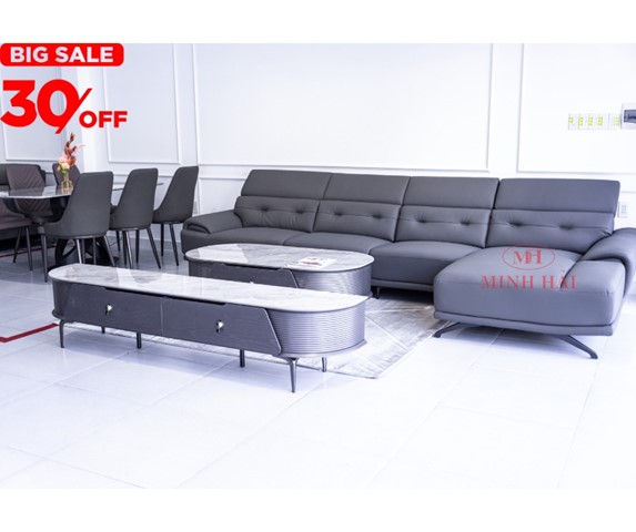 Sofa da bò thật nhập khẩu FM518